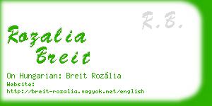 rozalia breit business card